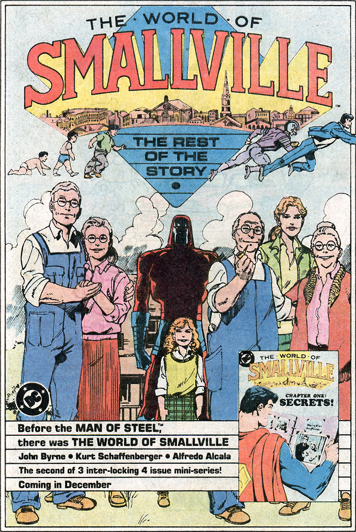 World of Smallville by John Byrne, Kurt Schaffenberger, Alfred Alcala advertisement