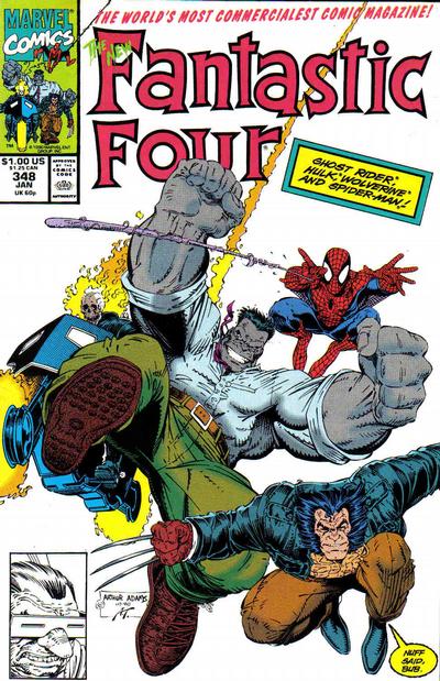 Fantastic Four #348 cover by Art Adams