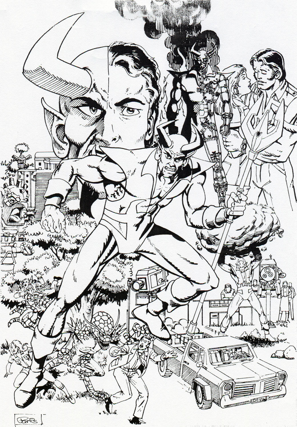 DC Comics' Blue Devil Proposal by Gary Cohn, Dan Mishkin, and Paris Cullins