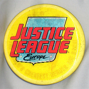 Justice League Europe Lenticular Button by Ron Randall