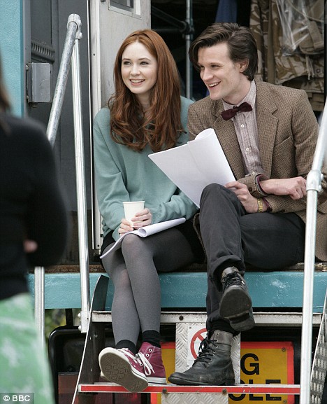 It sure looks like she's wearing David Tennant's red Converse high-tops.