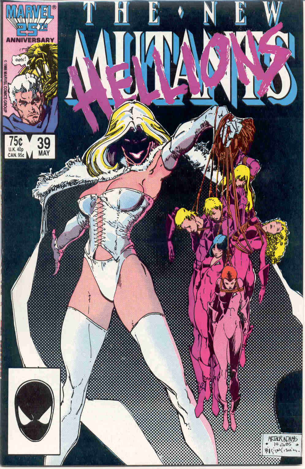 New Mutants #39 cover by Art Adams