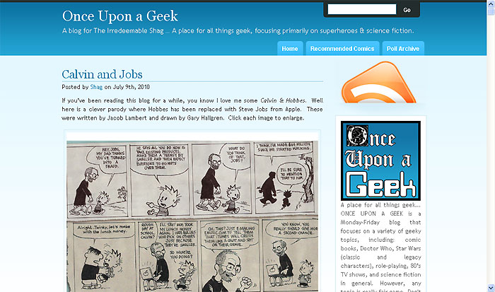 Once Upon a Geek old layout