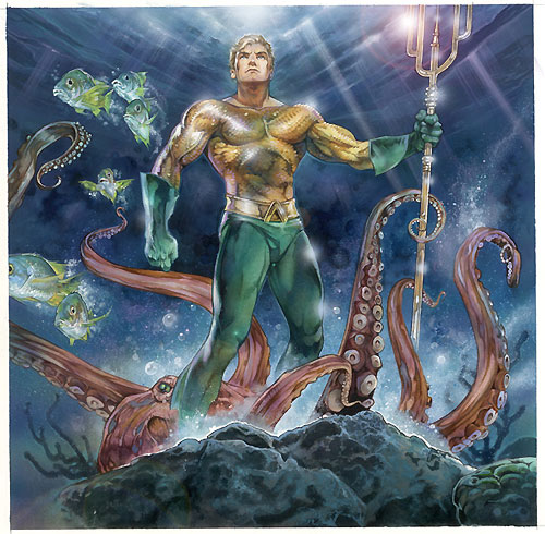 Aquaman by Tom Fleming for VS System card game