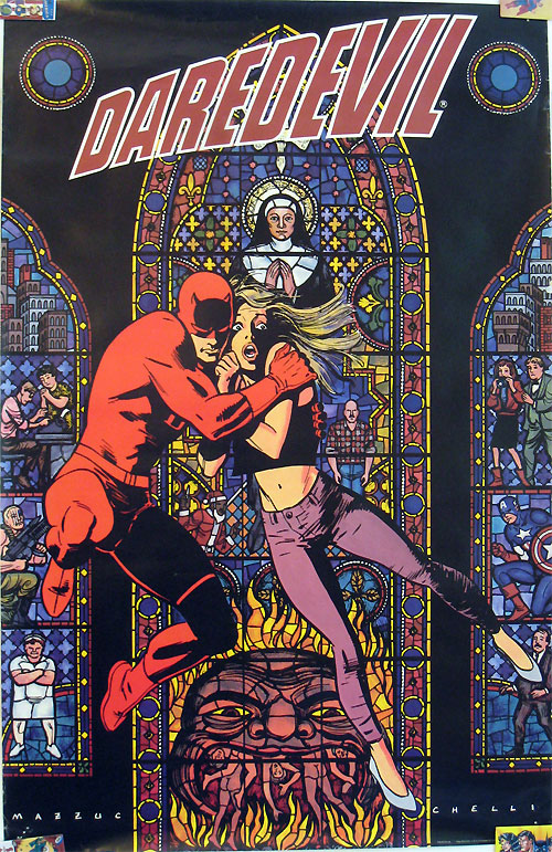 Daredevil Born Again poster by David Mazzucchelli