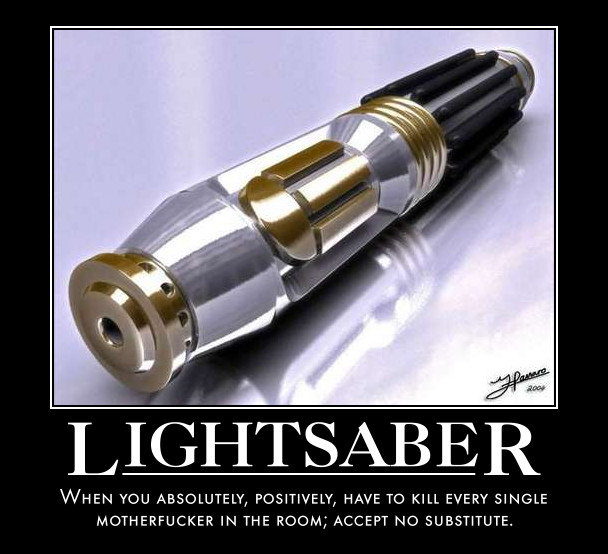 Star Wars Motivational Poster Lightsaber
