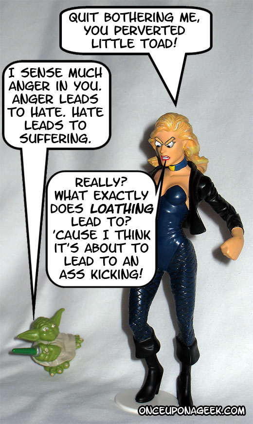 The Yoda and Dinah/Black Canary Show - Dinah gets angry